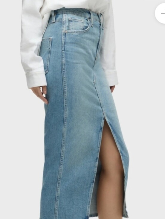 Hudson Jeans Dresses & Skirts - Hudson Reconstructed Denim Maxi Skirt with Front High Slit Womens 26 Waist